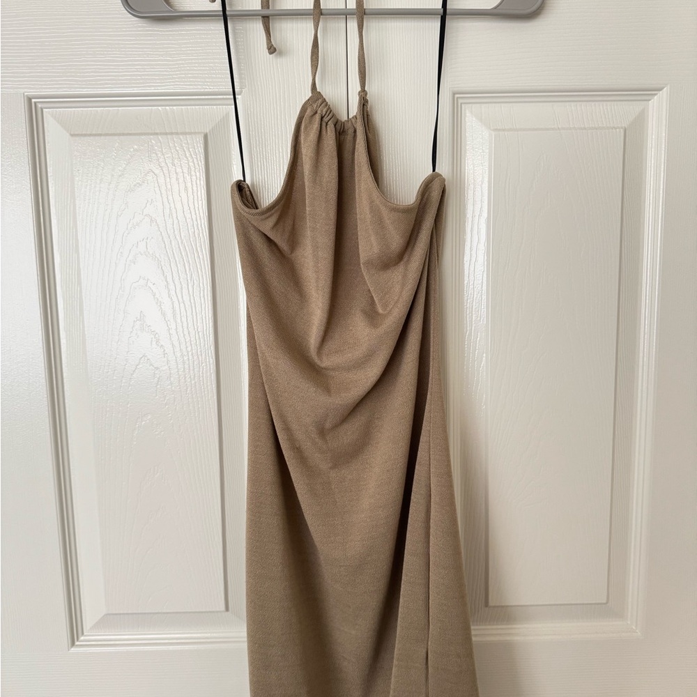 H&M Strapless Tan Dress